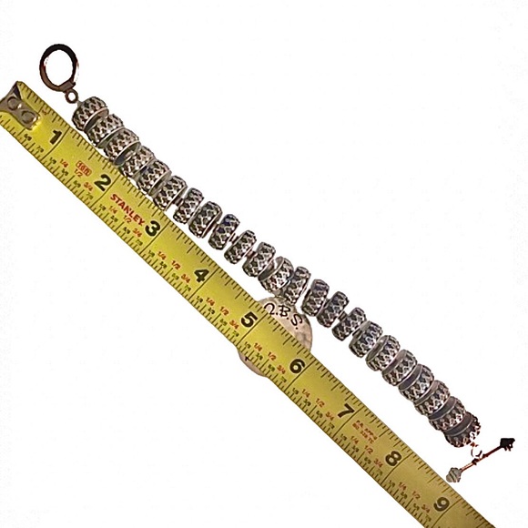 SILPADA Sterling Silver Oversized Oxidized Silver B2BS ROTTEN Toggle Bracelet - Picture 13 of 17